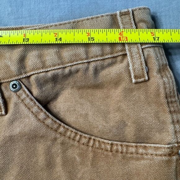 Dickies Relaxed Fit Sanded Duck Carpenter Pants Men's 34x32 DU336 Brown Cotton - Picture 8 of 12